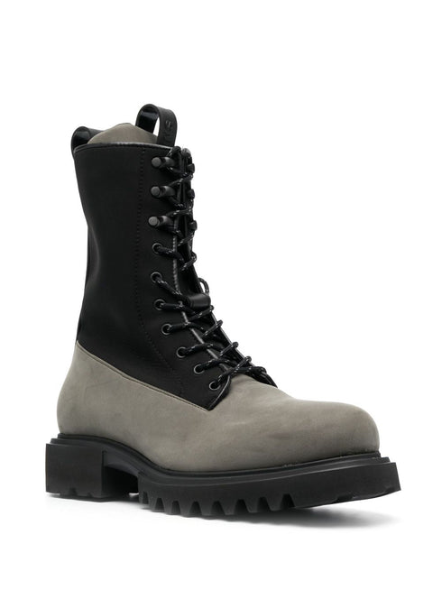 Show lace-up combat boots