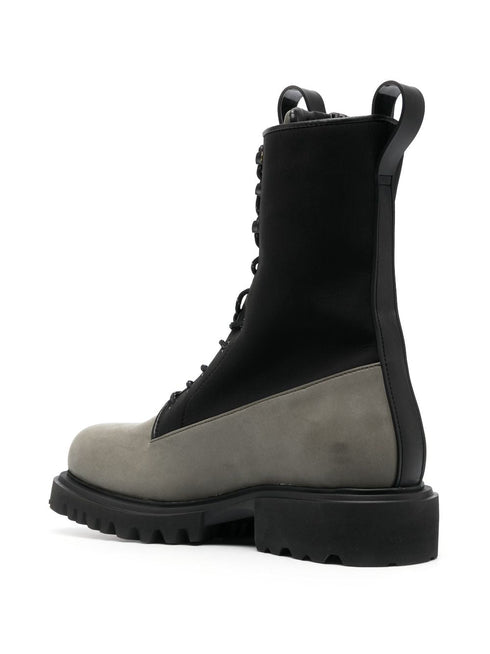 Show lace-up combat boots