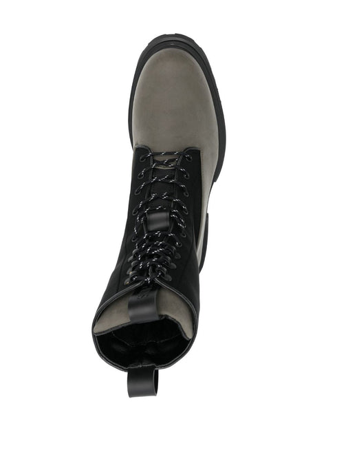 Show lace-up combat boots