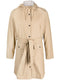 belted hooded raincoat