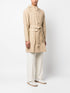 belted hooded raincoat