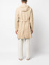 belted hooded raincoat