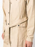 belted hooded raincoat