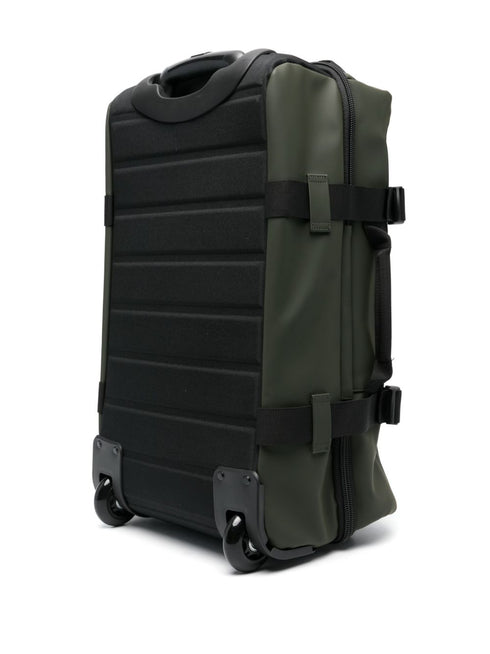 logo-print faux-leather travel bag