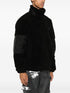panelled fleece-texture jacket