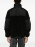 panelled fleece-texture jacket