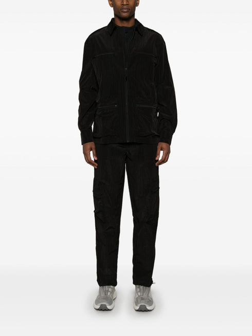 Kano crinkled-finish overshirt