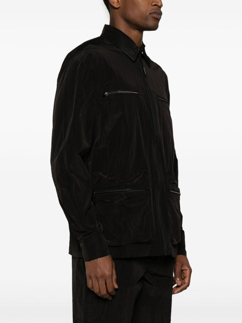 Kano crinkled-finish overshirt