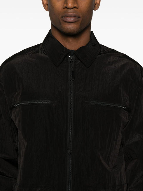 Kano crinkled-finish overshirt