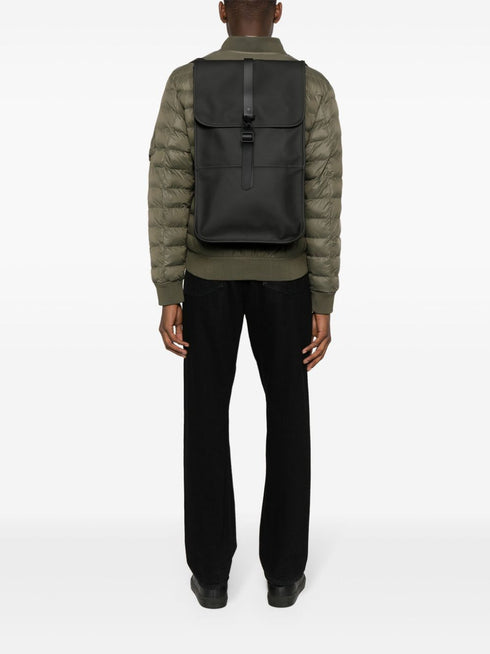 logo-engraved foldover-top backpack