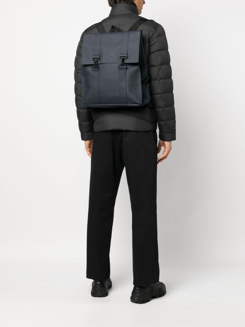 MSN faux-leather backpack