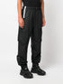drawstring-waistband tapered cargo trousers