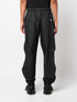 drawstring-waistband tapered cargo trousers