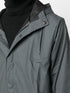 drawstring hooded raincoat