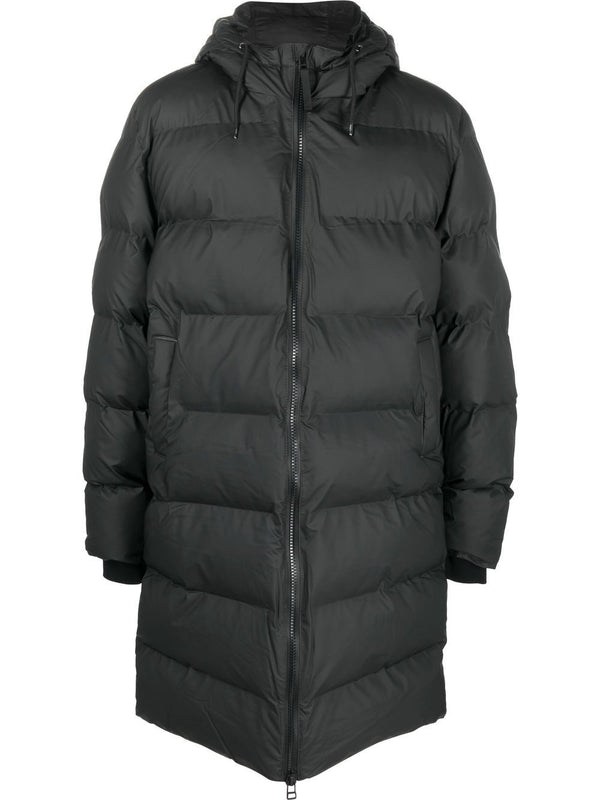 quilted-finish padded coat