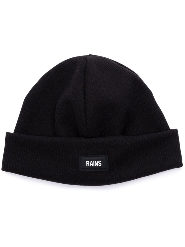 logo-appliqué beanie hat