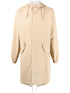Fishtail drawstring-hood coated parka