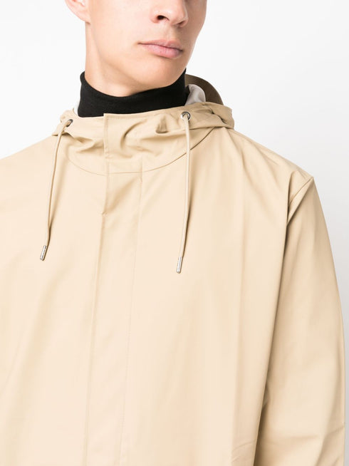 Fishtail drawstring-hood coated parka