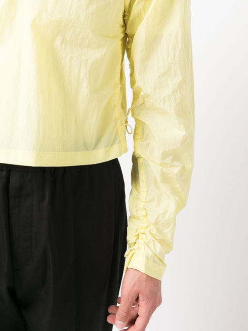 drawstring cropped hooded jacket