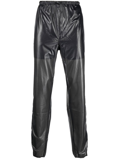 elasticated-waist waterproof trousers