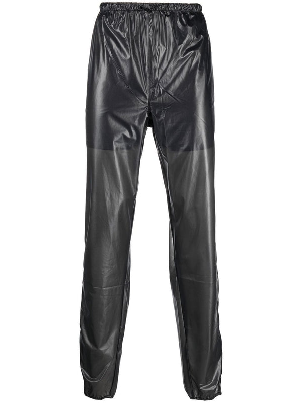 elasticated-waist waterproof trousers