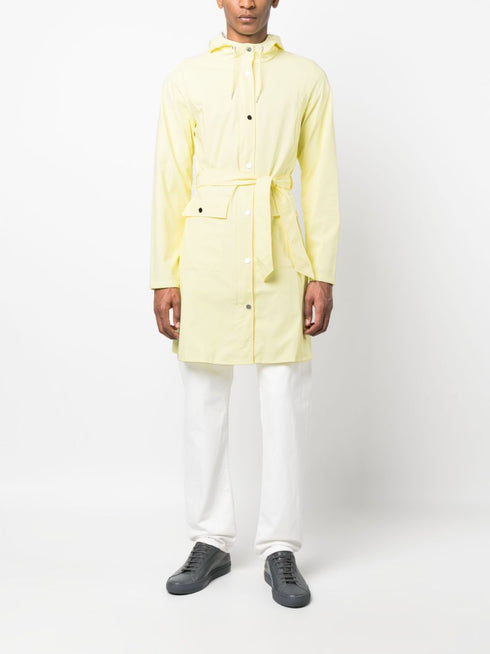 long-sleeve drawstring raincoat