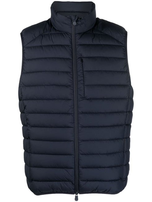 high-neck padded gilet