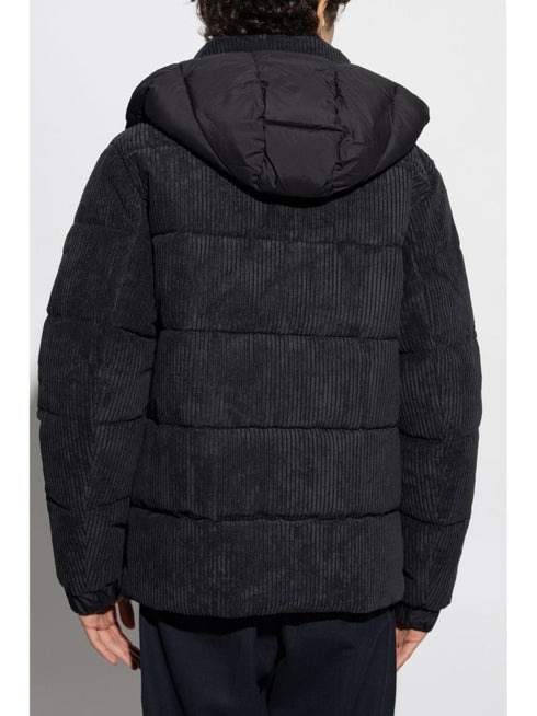 hooded corduroy padded jacket