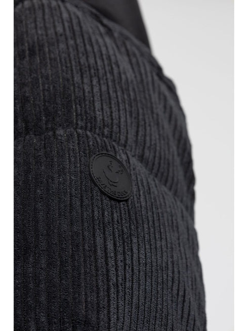 hooded corduroy padded jacket