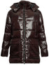 logo-patch padded coat