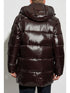 logo-patch padded coat