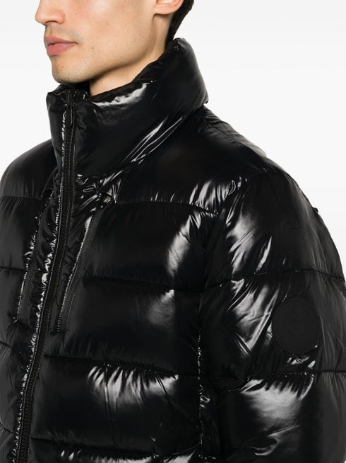 Mitch logo-plaque puffer jacket