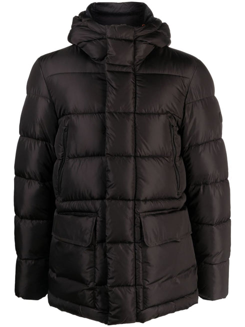 quilted hooded padded jacket