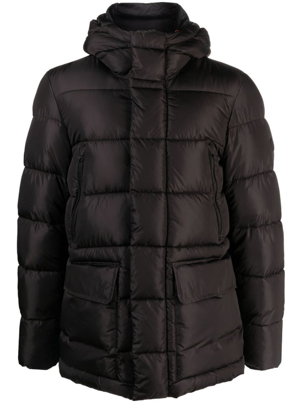 quilted hooded padded jacket