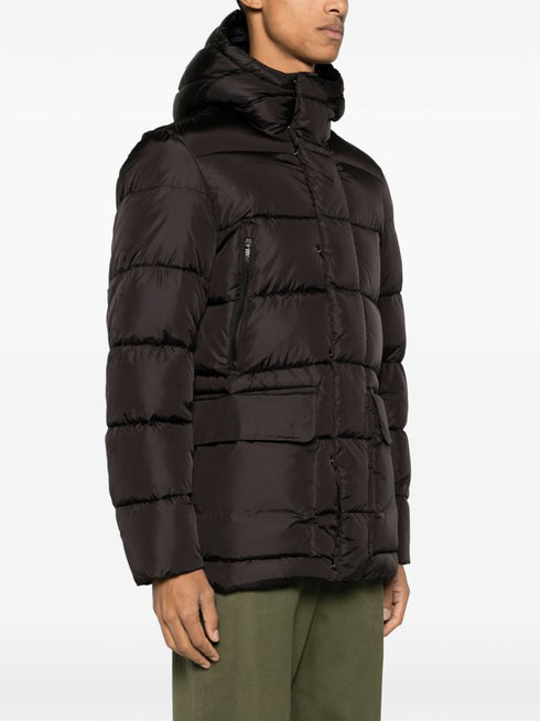 quilted hooded padded jacket