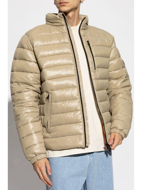 logo-patch padded jacket