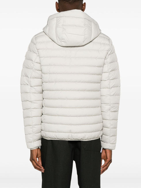 logo-patch padded hooded jacket