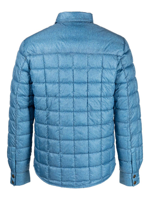 kurtka z nadrukiem w kolorze denim