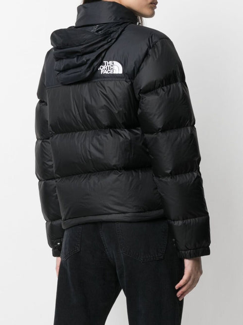 embroidered-logo puffer jacket