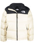 panelled logo puffer jacket