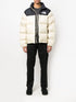 panelled logo puffer jacket