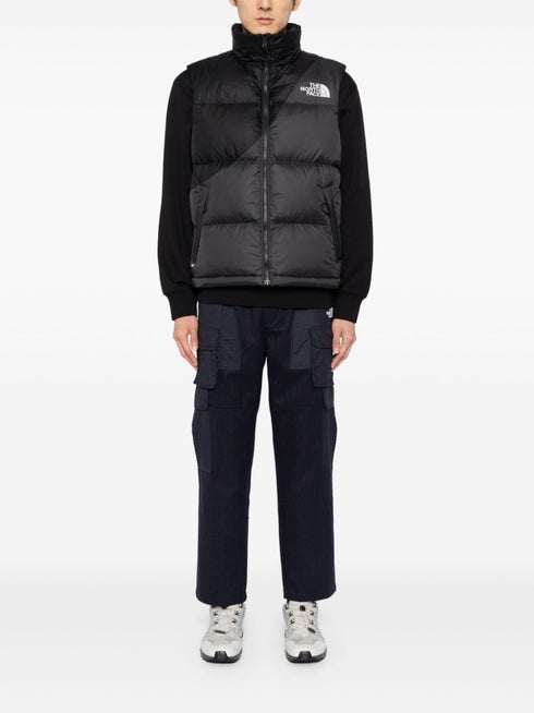 logo-embroidered padded jacket