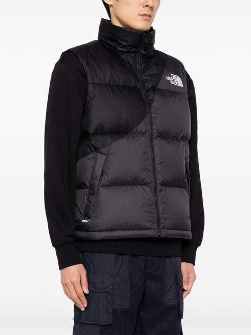 logo-embroidered padded jacket