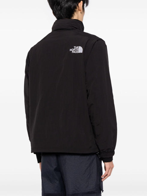 logo-embroidered zip-up military jacket