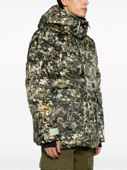 73 leaf-print padded jacket