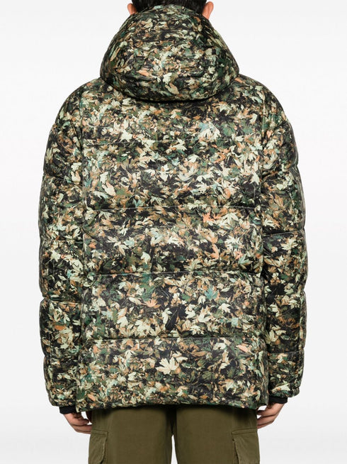 73 leaf-print padded jacket