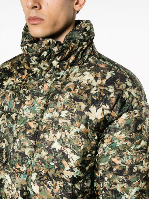 73 leaf-print padded jacket