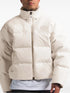 logo-embroidered padded jacket