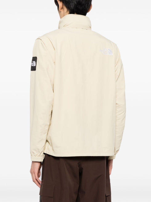 embroidered zip-up military jacket