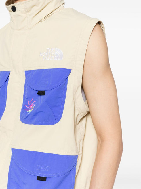 embroidered zip-up military jacket